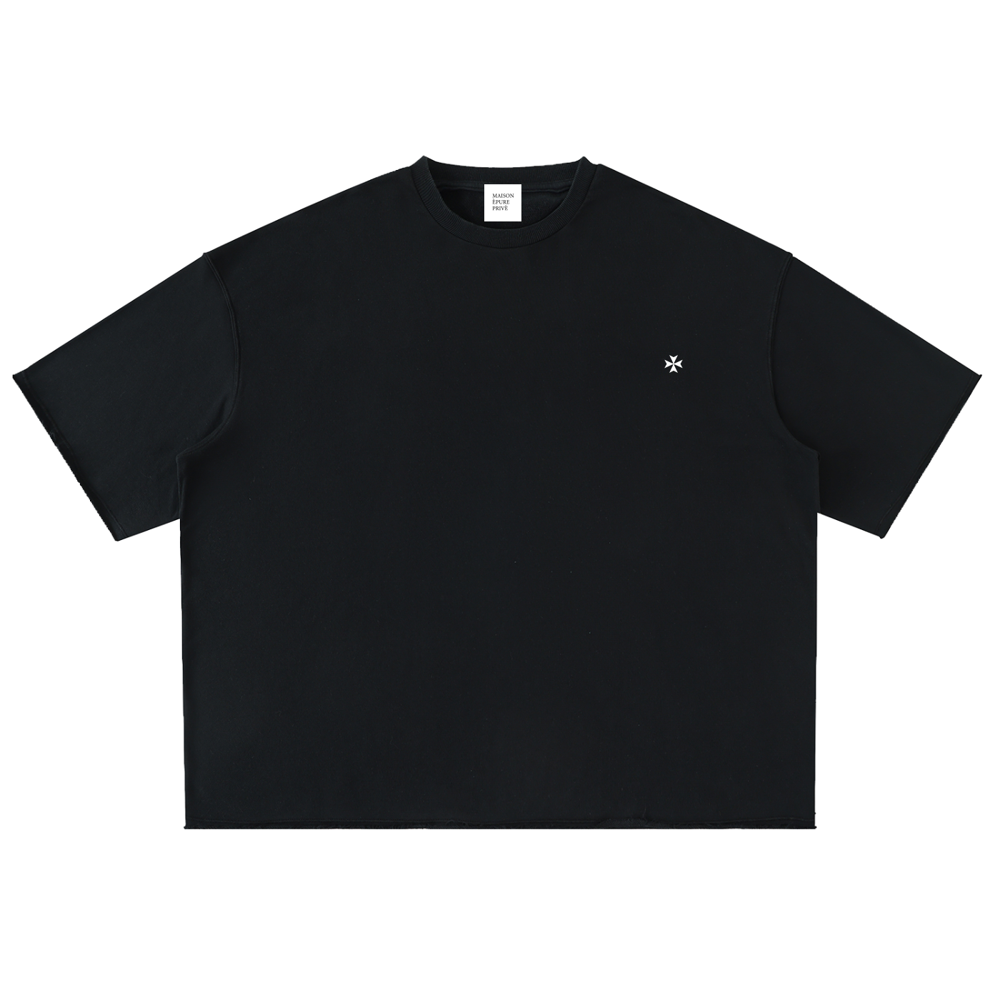 Washed Rolled Hem Half Sleeve T-Shirt
