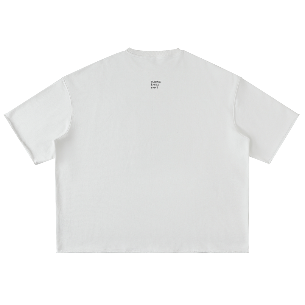 Washed Rolled Hem Half Sleeve T-Shirt