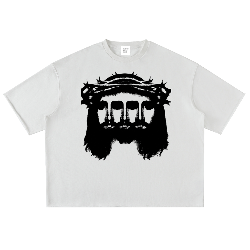 Oversized Sweatshirt Half Sleeve  — Veil