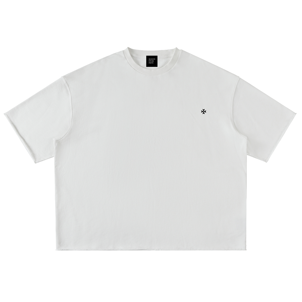 Washed Rolled Hem Half Sleeve T-Shirt