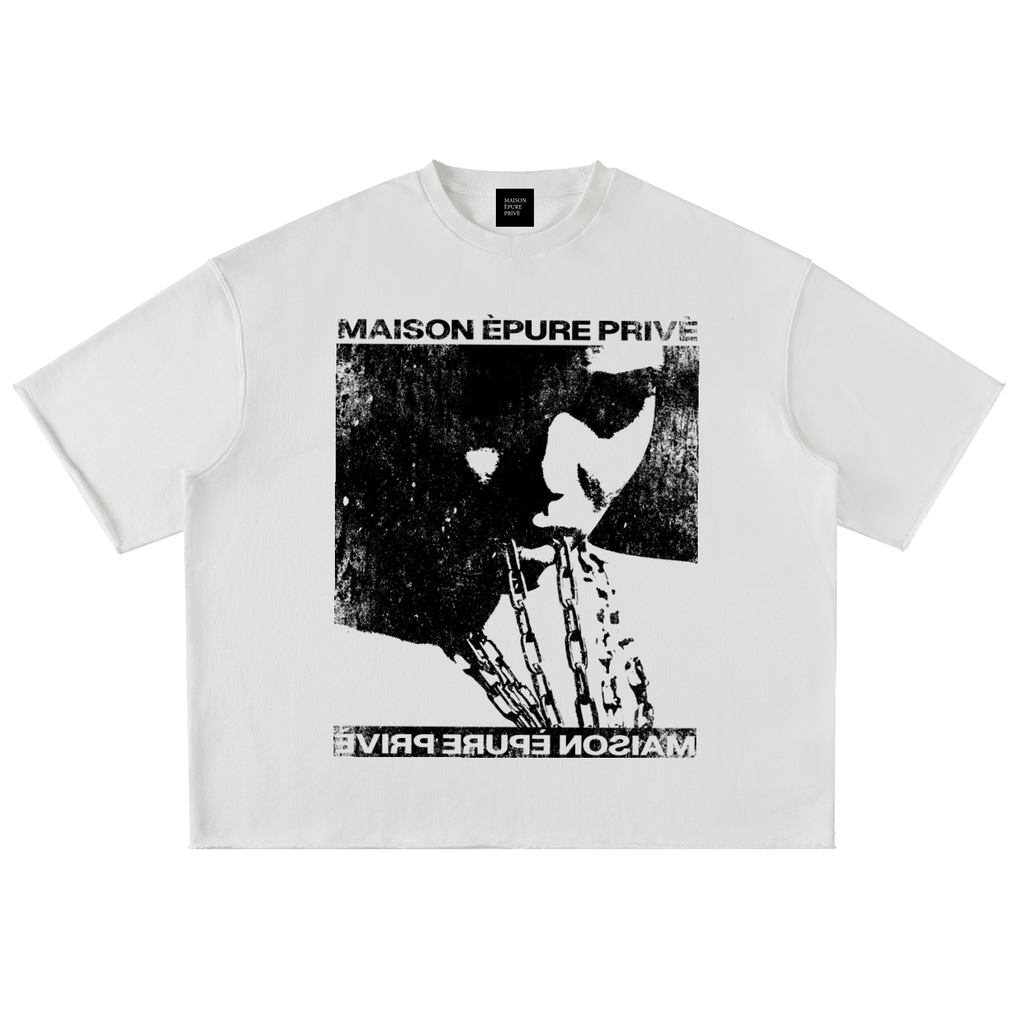 Washed Oversized Sweatshirt Tee — “Silent Restraint”