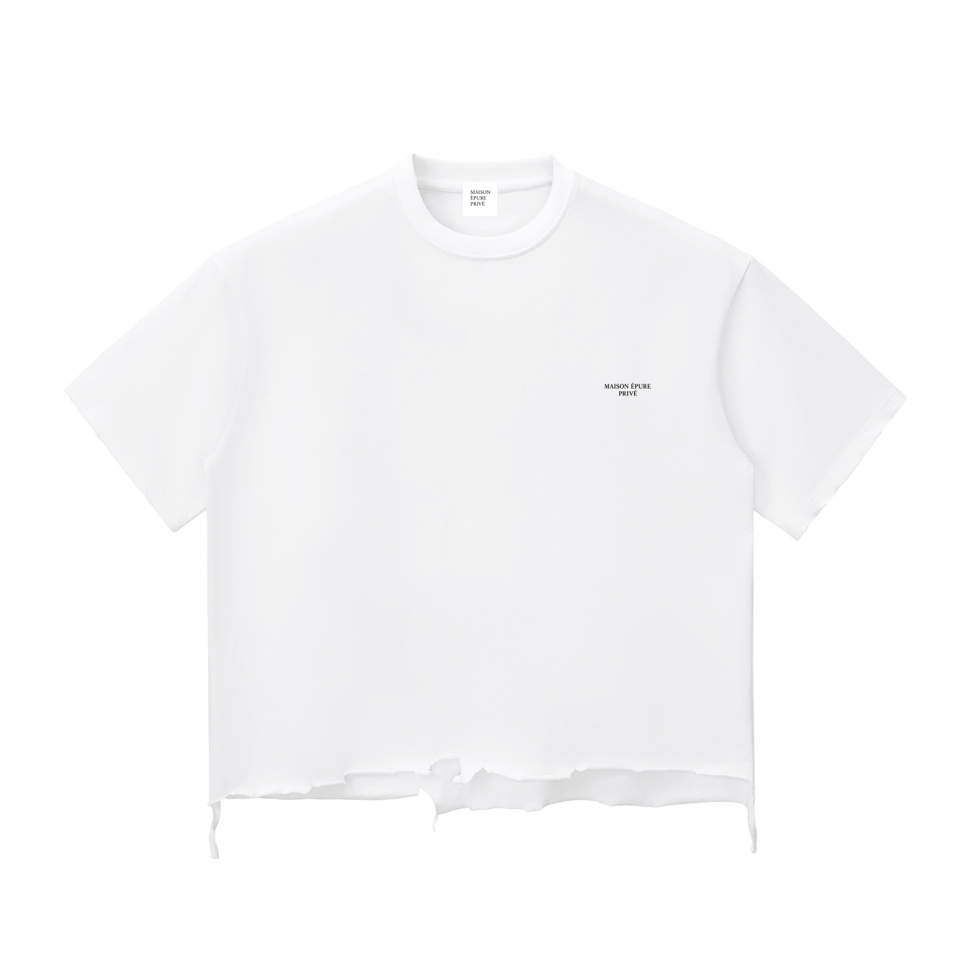 Snow Washed Raw-Hem Tee — Cathedral Bloom