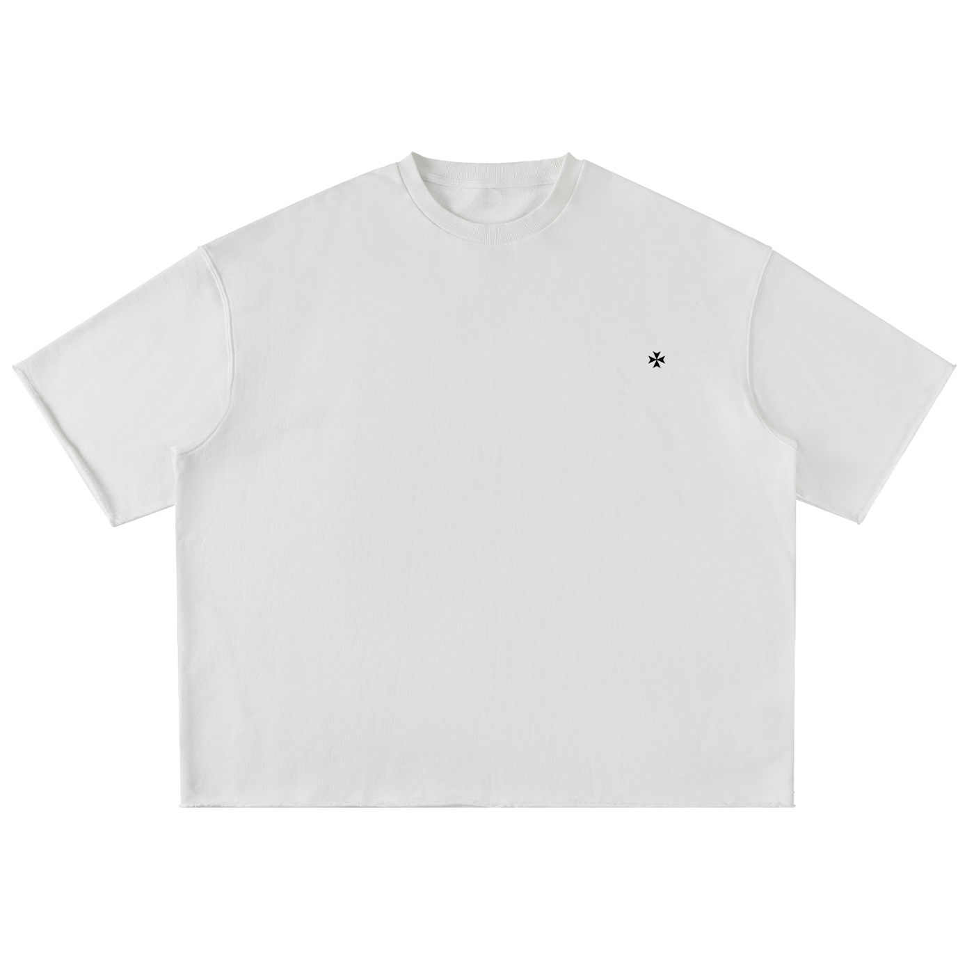 Washed Rolled Hem Half Sleeve T-Shirt