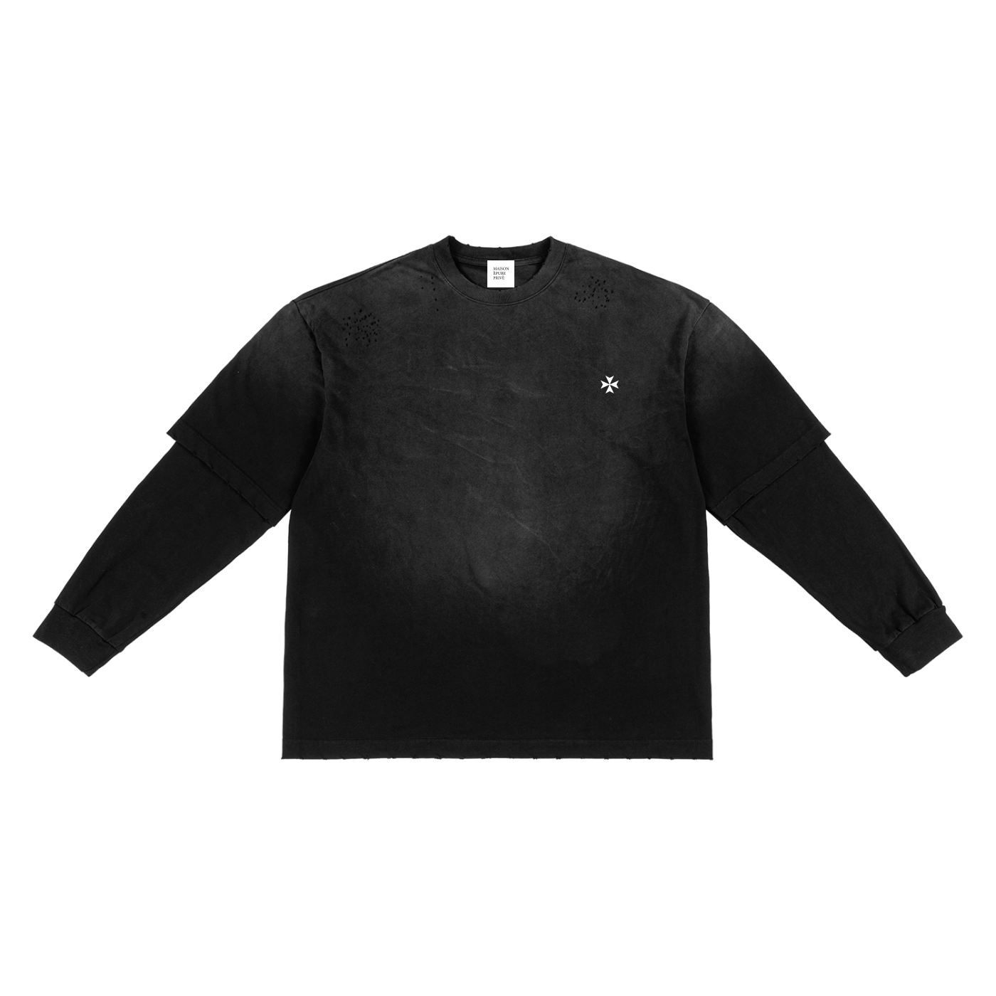 Sunfade Hand-Frayed Faux Two-Piece T-Shirt